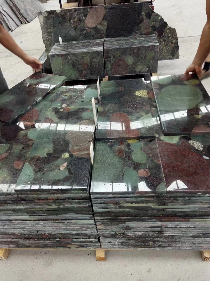 green stone countertop
