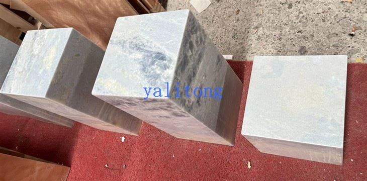 Blue Crystal Marble Plinth Table