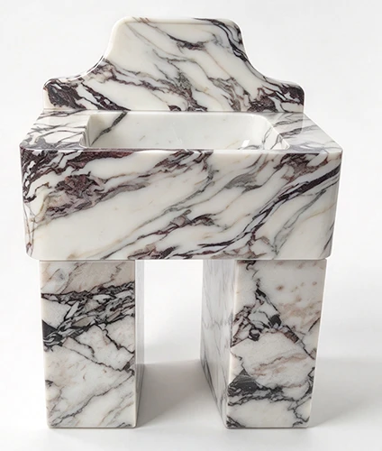 Production and Processing Workflow for Calacatta Viola Marble Integrated Wash...