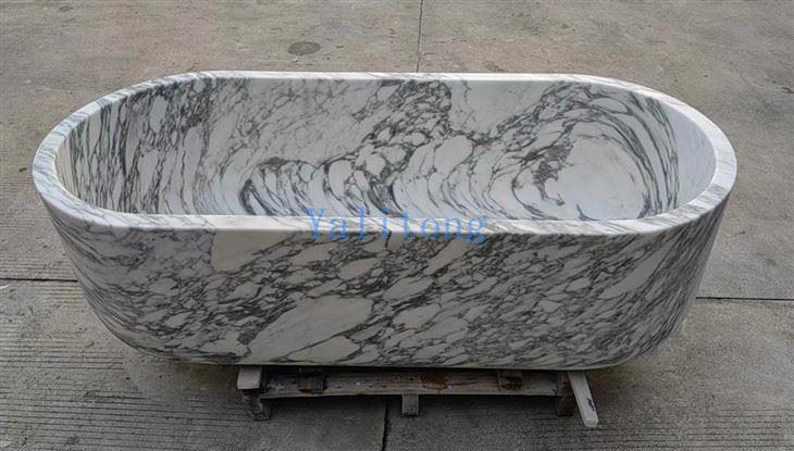 natural marble bathtub