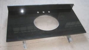 Absolute Black Granite Undermount Single Sink Bathroom Vanity Tops
