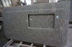 Grey Granite Swan White Bathroom Prefab Vanity Tops & Kitchen Counters with High Quality and Affordable Price