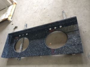 Blue Pearl Double Sinks Vanity Top