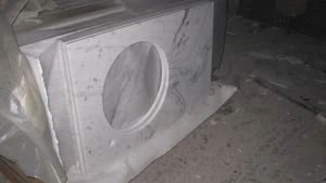 Guangxi White Chinese Marble Vanity Top