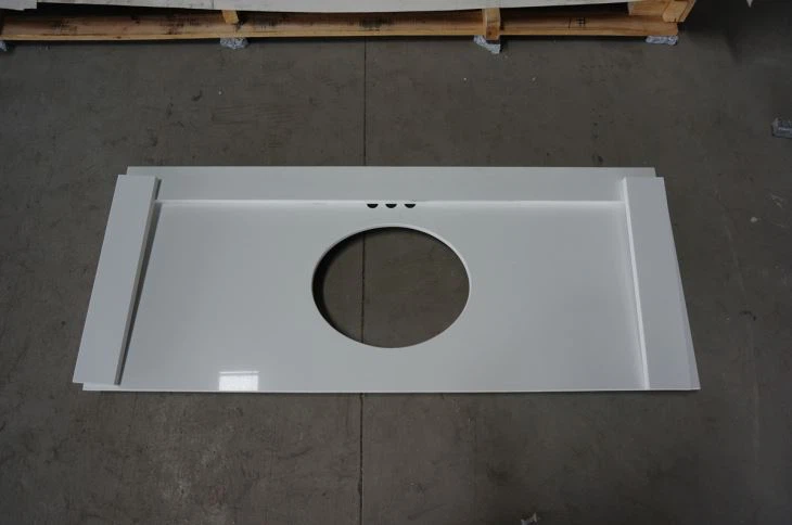 White Quartz Stone Vanity Top