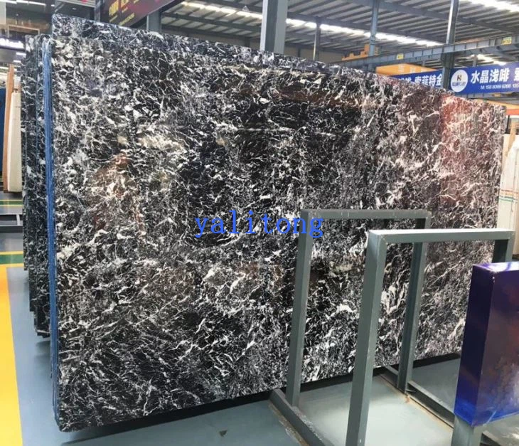 Snow Black Marble Floor