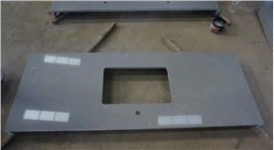 Light Grey Quartz Vanity Tops China